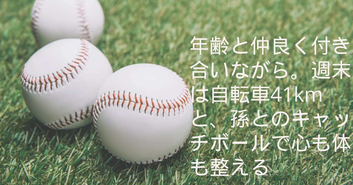 今週の運動、キャッチボール