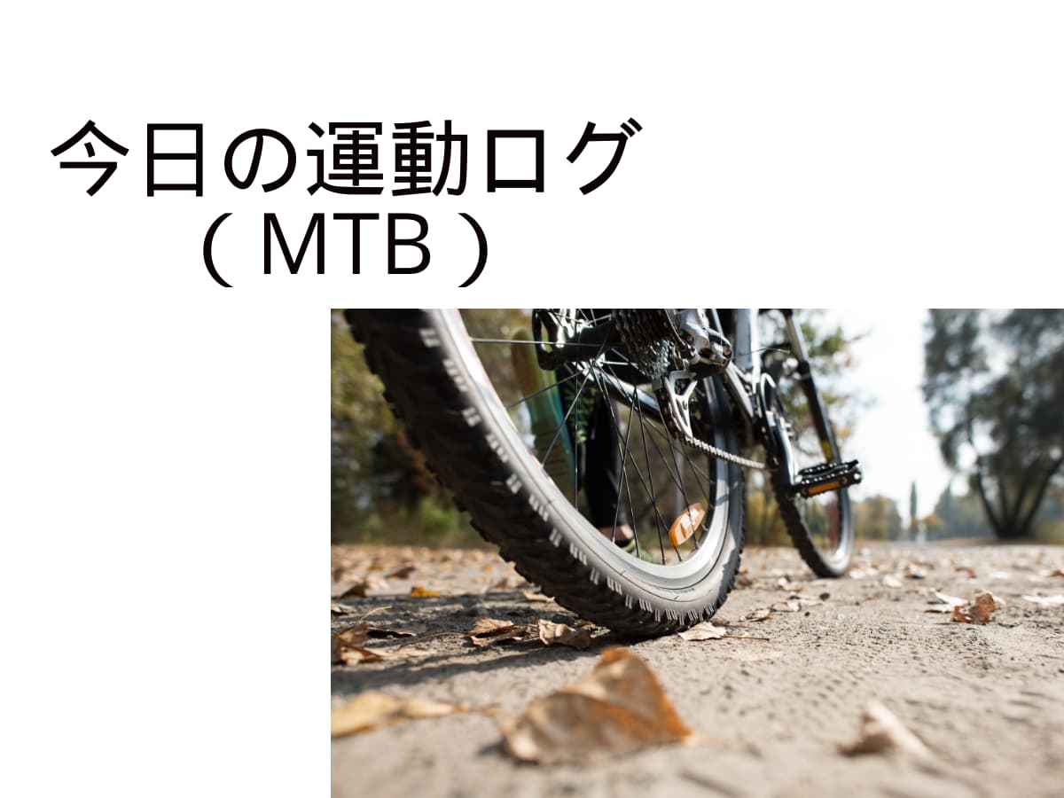 今日の運動ログマウンテンバイク